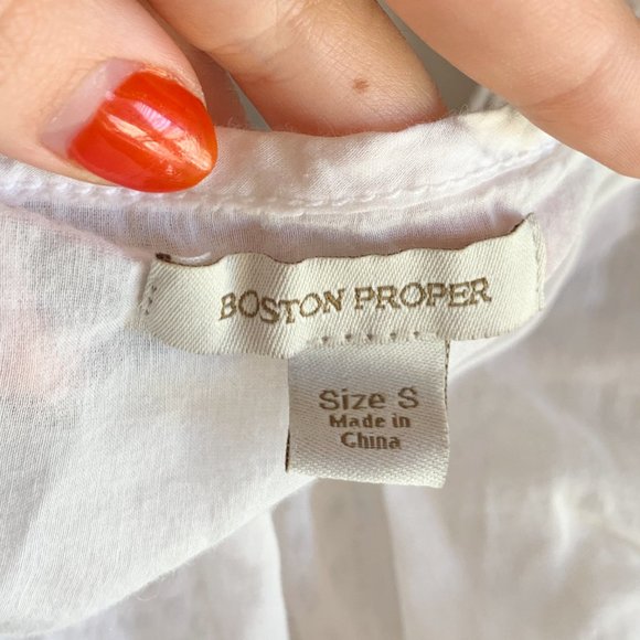 Boston Proper Embroidered Top - Picture 4 of 4